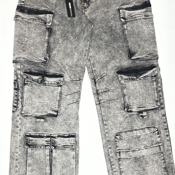 Fashion Nova Size 15 Acid Wash Grey - Picture 4 of 4